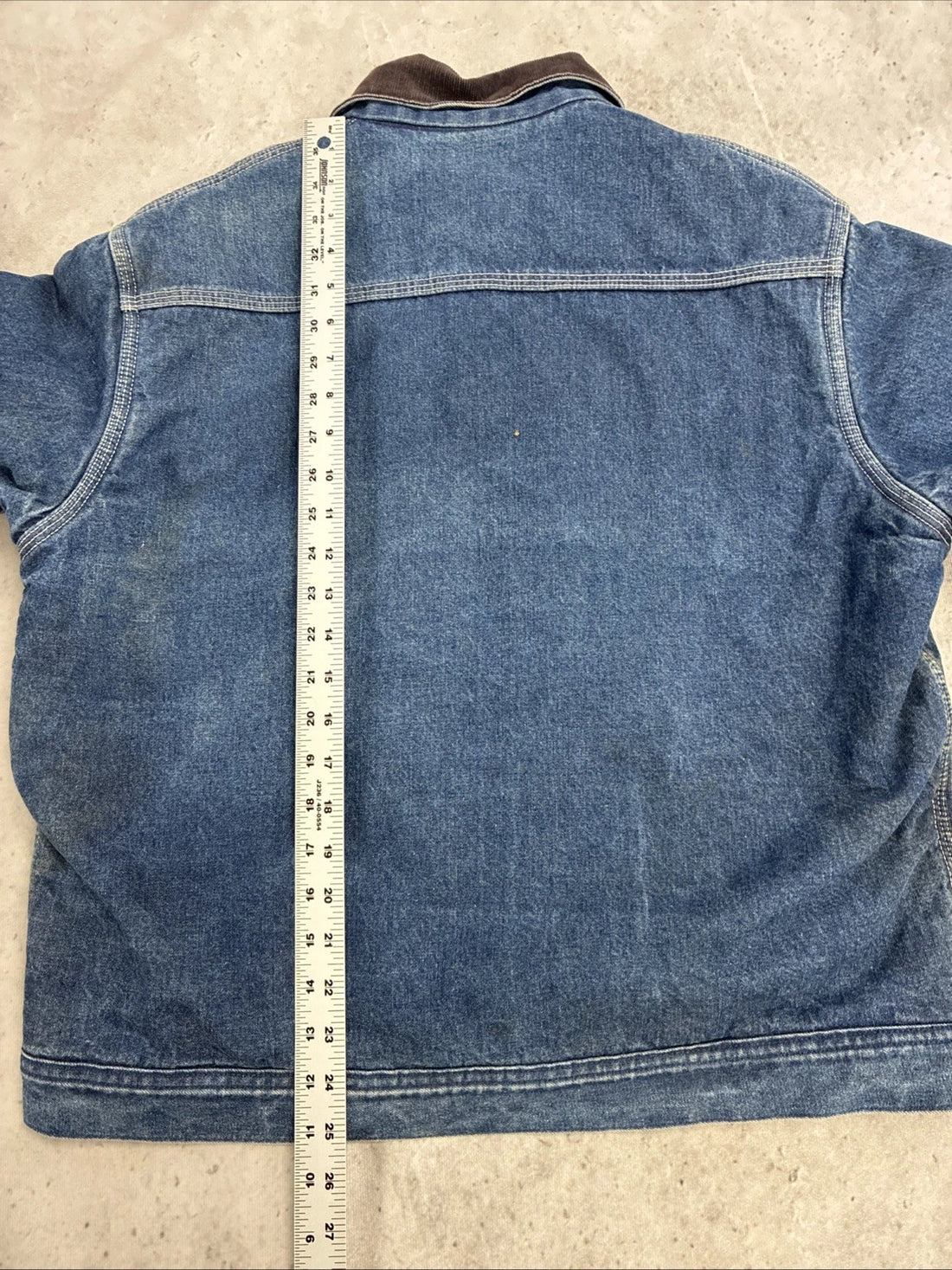 Vintage Osh Kosh Denim Jacket Size Large Quilt Lined 70s