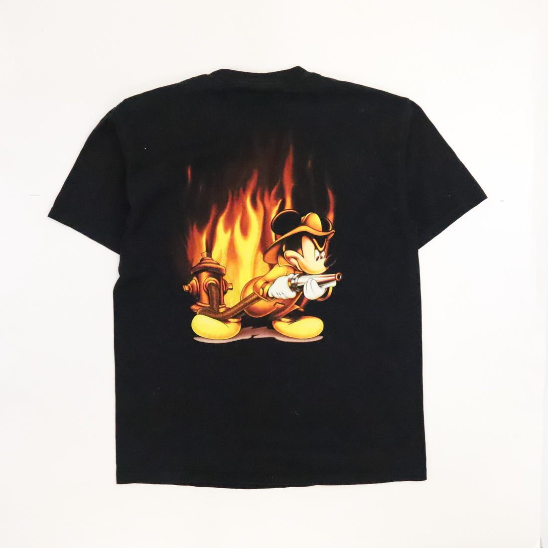 Vintage Mickey Mouse Fire Fighter Walt Disney World Magic Kingdom T-Shirt Large