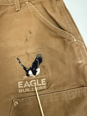 Carhartt Canvas Carpenter Double Knee Work Pants Size 34 X 30 Brown