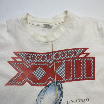 Vintage San Francisco 49ers Bengals Super Bowl XXIII T-Shirt Large 1989 80s NFL