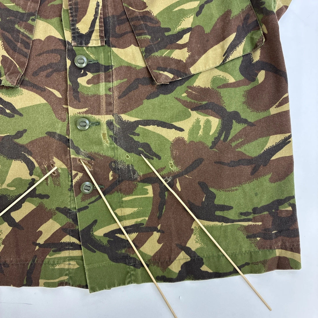 Vintage British Camo Combat Shirt Jacket Size XL