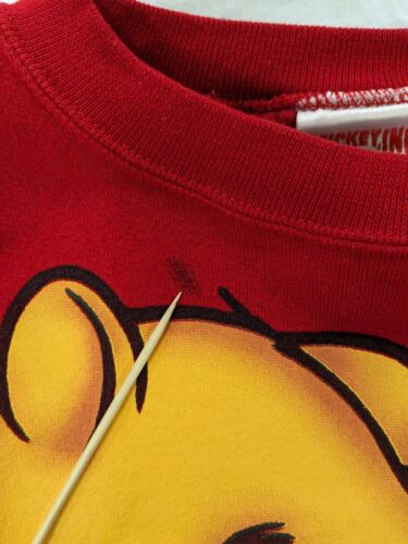 Vintage Winnie The Pooh Hunny Sweatshirt Crewneck Size 2XL Red Double Sided