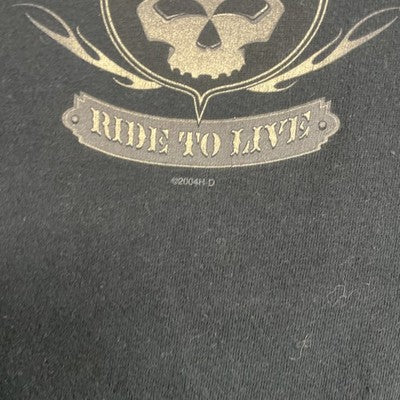 Vintage Harley Davidson Live To Ride Long Sleeve T-Shirt Size XL 2004