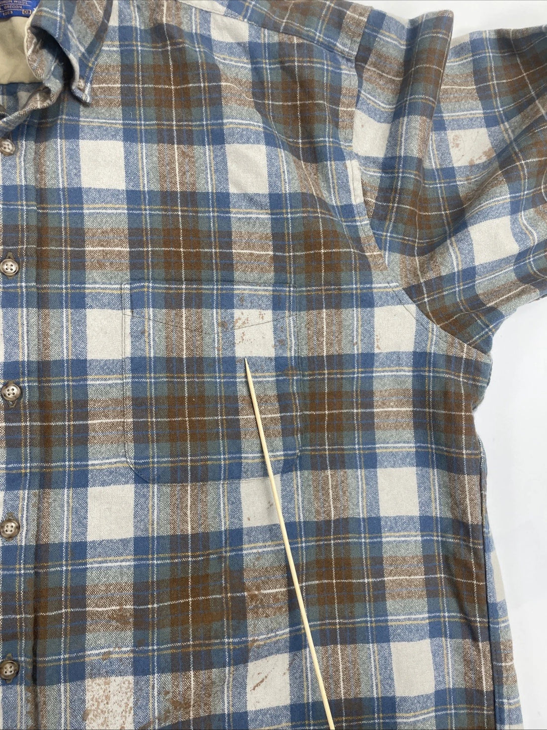 Pendleton Wool Fireside Button Up Shirt Size XL Long Plaid