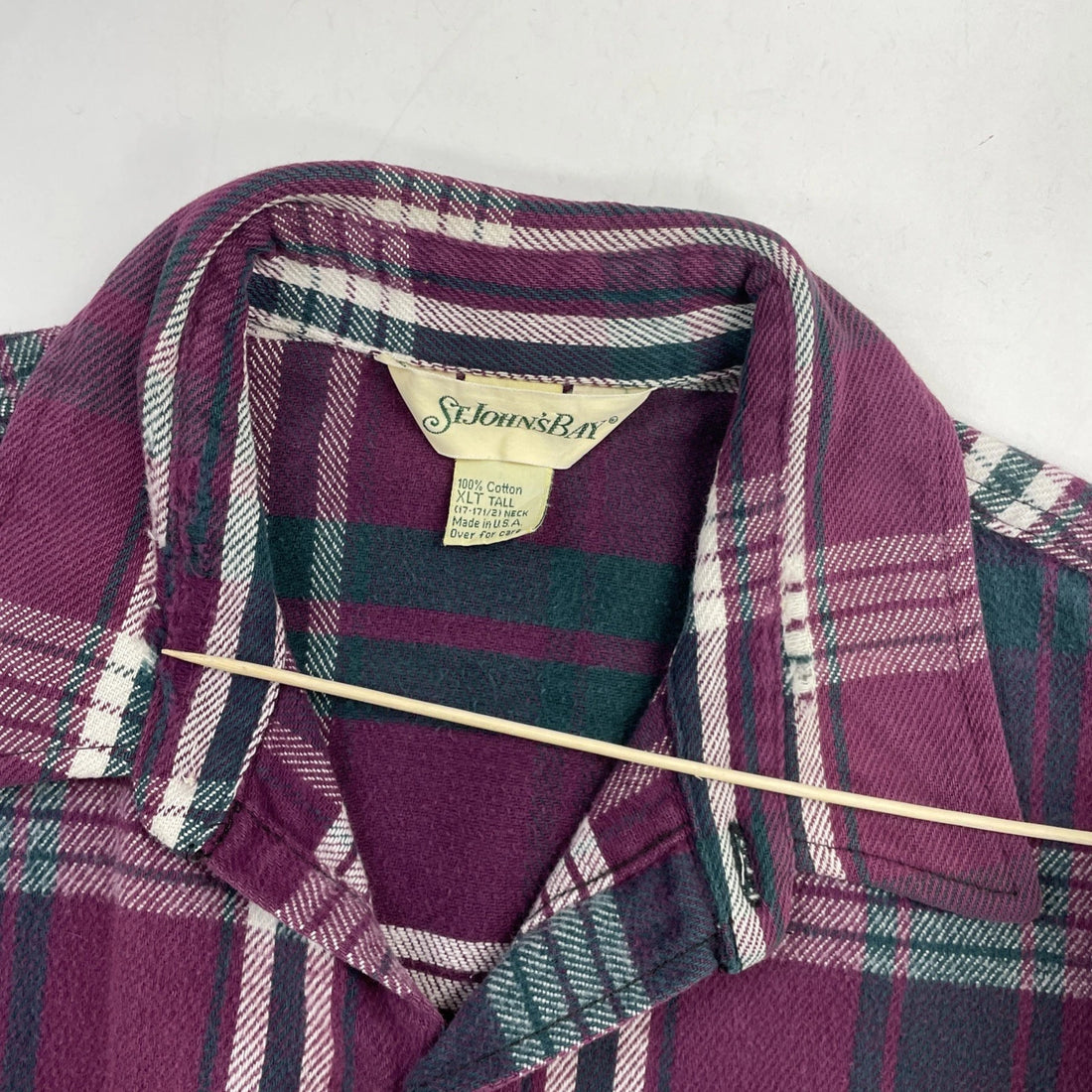 Vintage St. John's Bay Button Up Shirt Size XL Tall Plaid