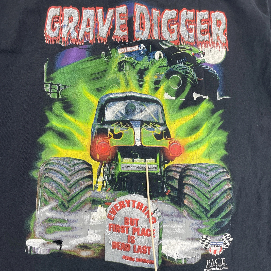 Vintage Grave Digger Monster Truck Racing T-Shirt Size Large
