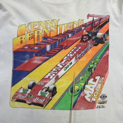 Vintage Kenny Bernstein's Budweiser King Racing T-Shirt Size Large 1991 90s