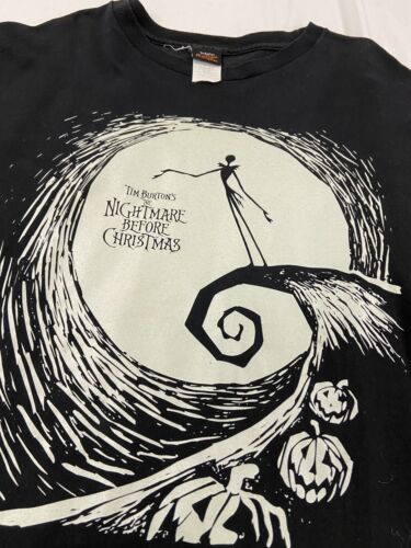 Vintage The Nightmare Before Christmas T-Shirt Large Tim Burton