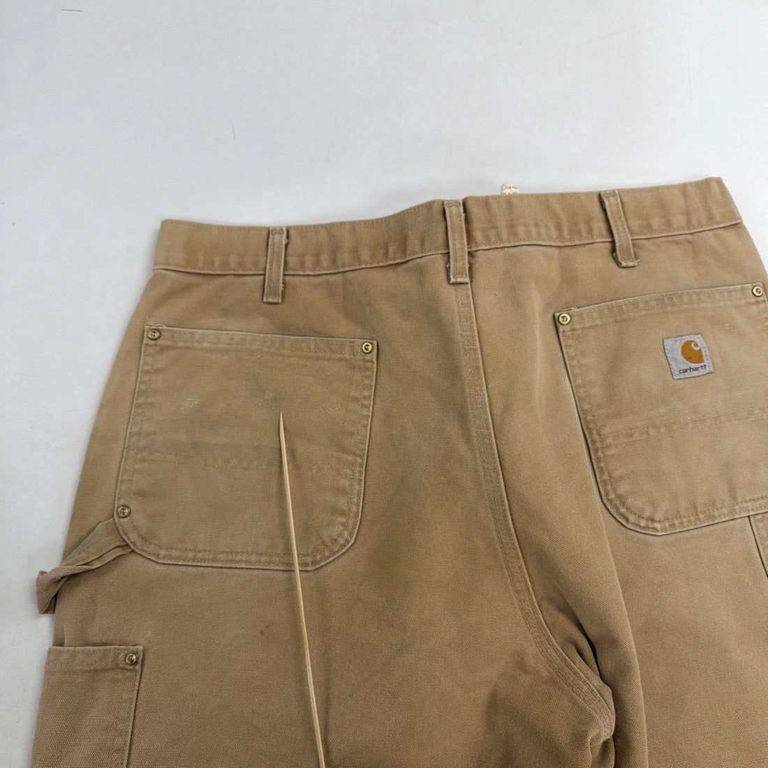 Vintage Carhartt Canvas Double Knee Carpenter Work Pants 38 X 32 B01 BRN