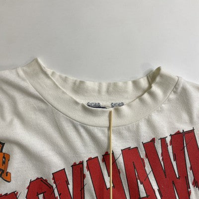 Vintage Chciago Blackhawks T-Shirt Size XL All Over Print 90s NHL