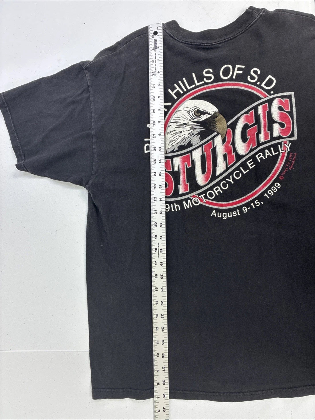 Vintage 59th Annual Sturgis Rally Black Hills Classic Eagle T-Shirt XL 1999 90s
