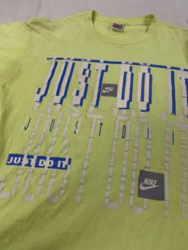 Vintage Nike Just Do It T-Shirt Size XL Green 80s 90s