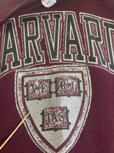 Vintage Harvard Crimson Champion Sweatshirt Crewneck Size XL 80s NCAA