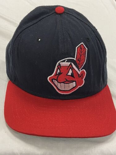 Vintage Cleveland Indians New Era Snapback Hat Cap OSFA 90s MLB