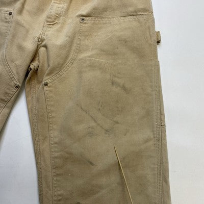 Carhartt Canvas Carpenter Double Knee Work Pants Size 38 X 34 Beige