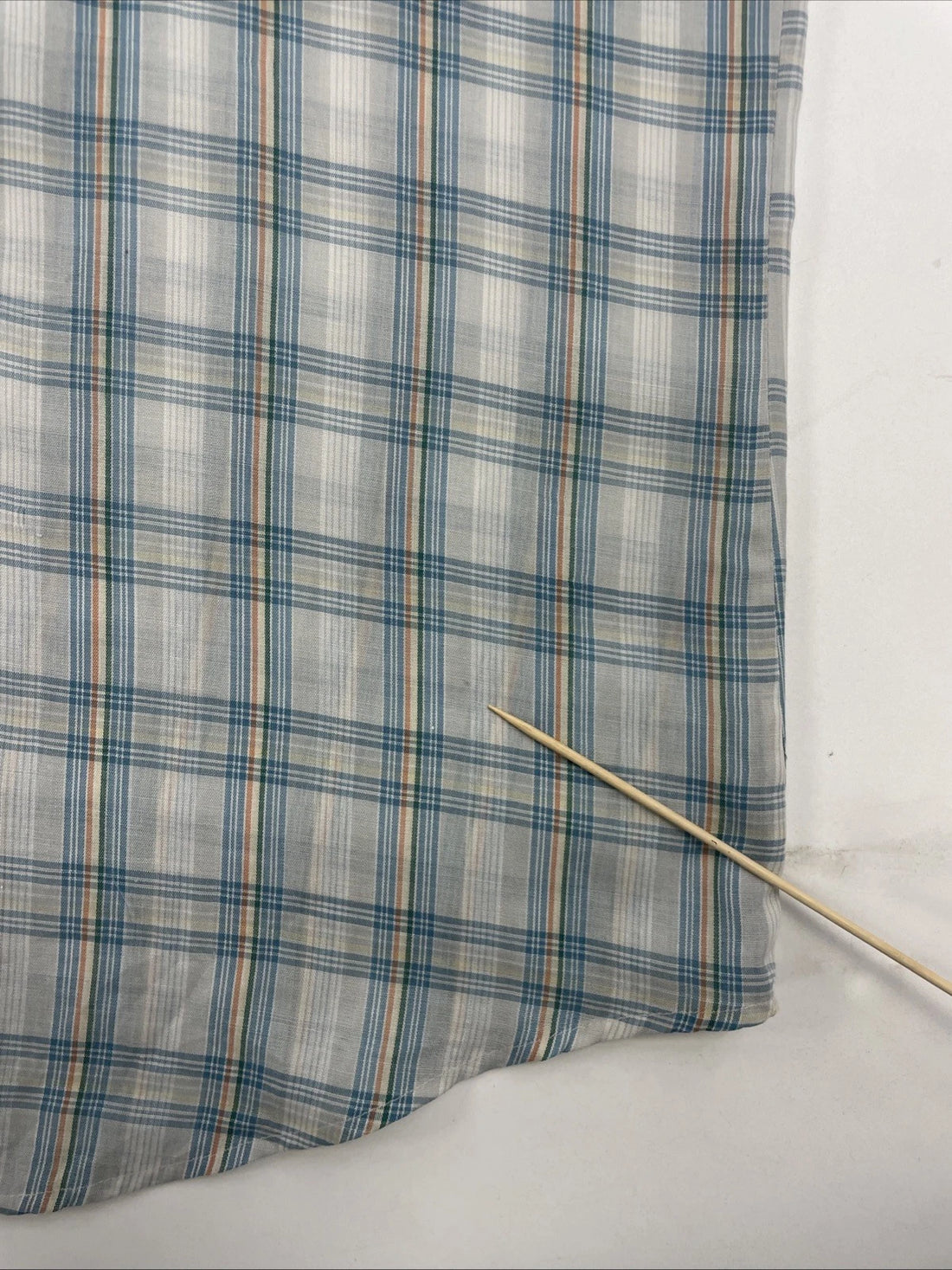 Vintage Lee Western Pearl Snap Shirt Size XL Blue Plaid 70s