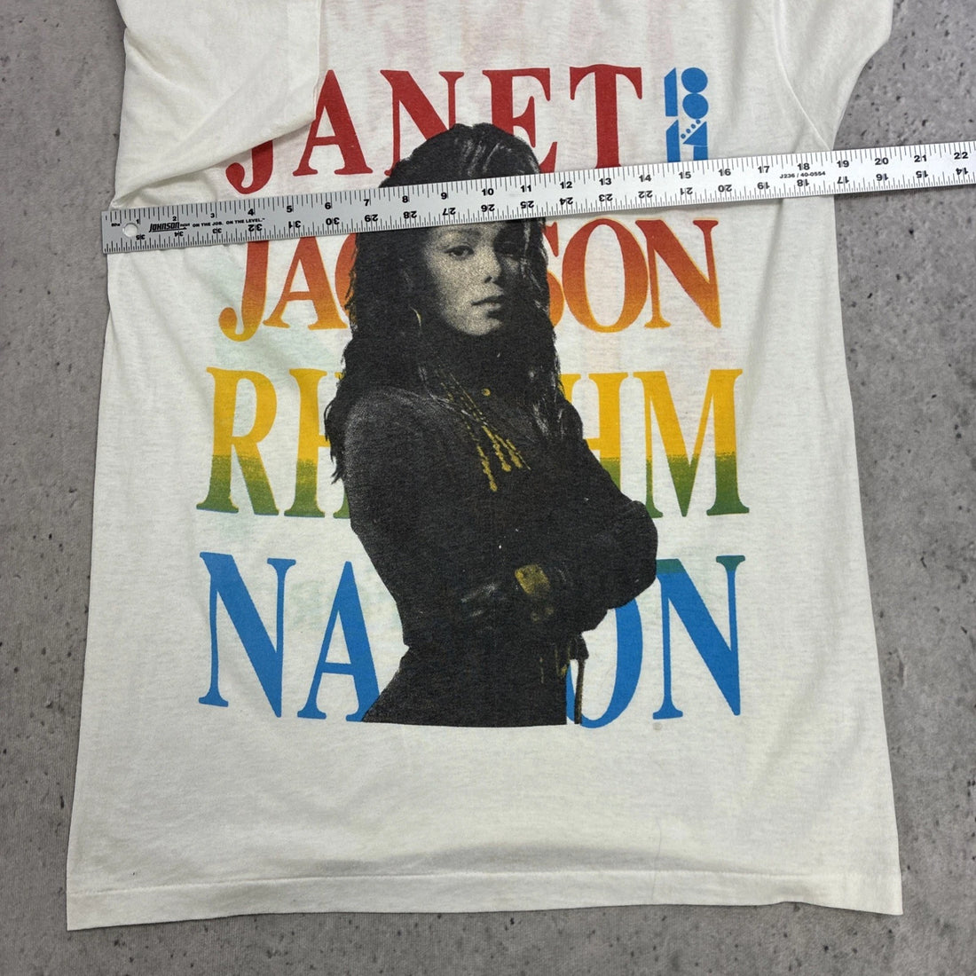 Vintage Janet Jackson Rhythm Nation 1814 Tour De Force Music T-Shirt Medium 90s