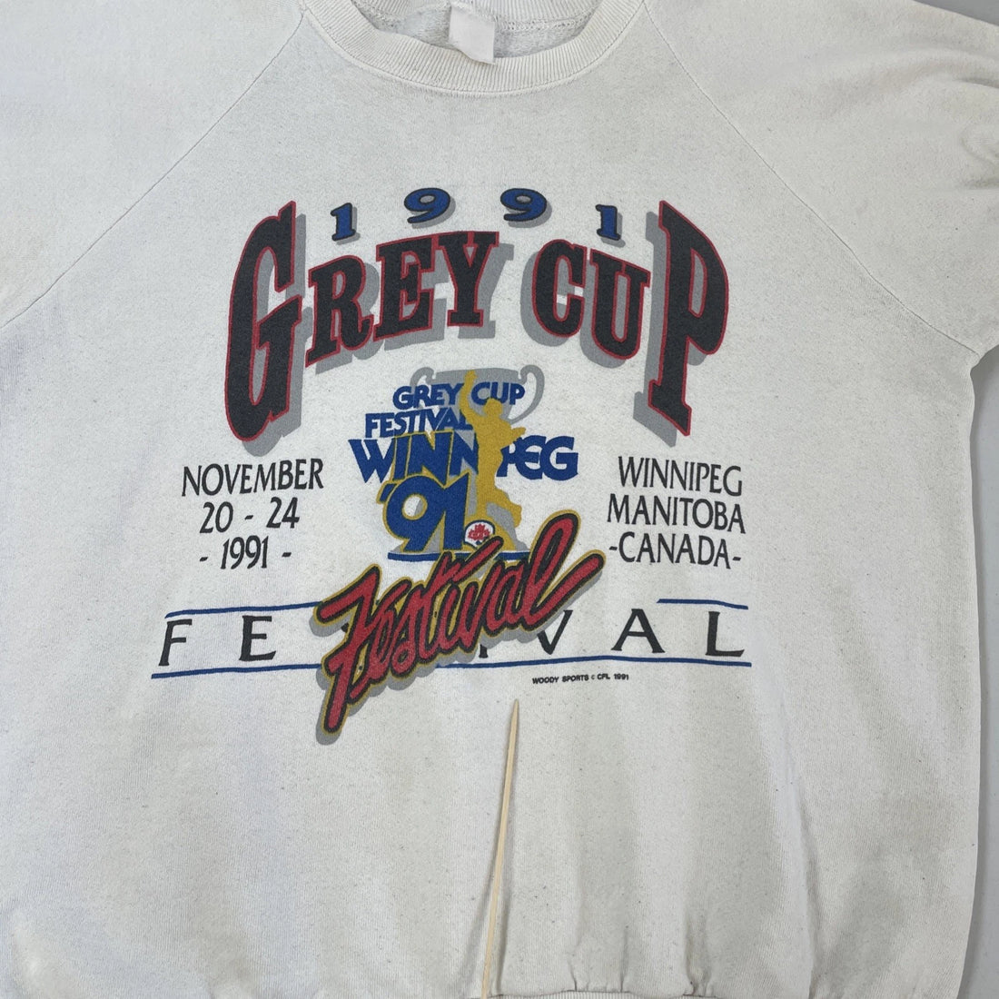 Vintage Grey Cup Festival Crewneck Sweatshirt Size XL 1991 90s CFL