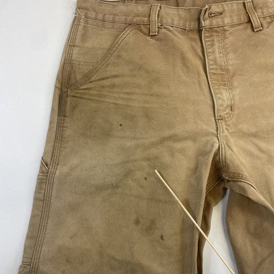 Vintage Carhartt Canvas Carpenter Work Pants Size 34 X 30 Brown