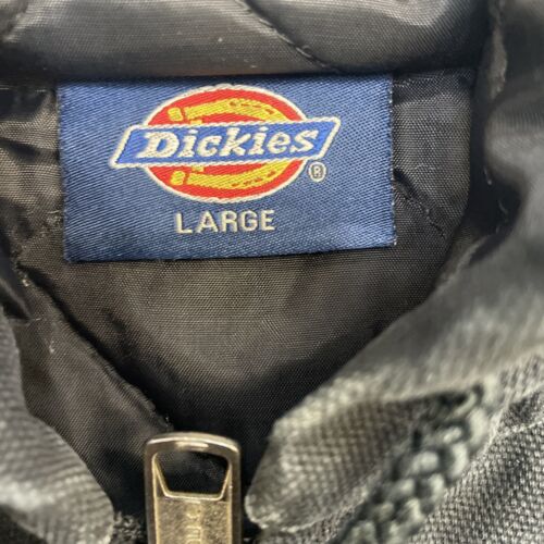 Dickies Canvas Bomber Work Jacket Size Large Black