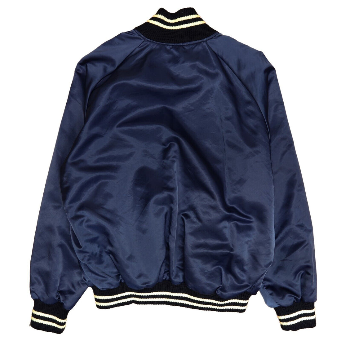 Vintage The Babe Satin Bomber Jacket Size XL Blue