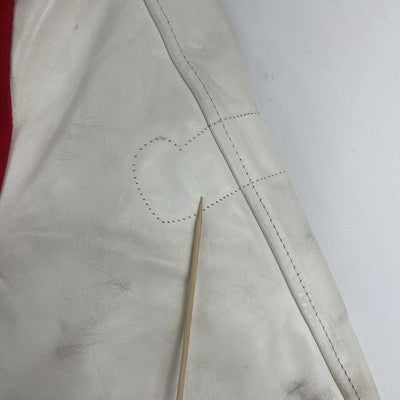 Vintage Sarnia Varsity Leather Wool Jacket Size 46 Red