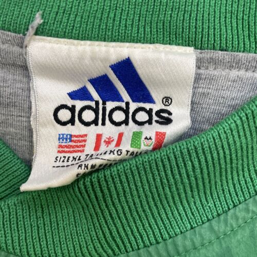 Vintage Adidas Pullover Windbreaker Light Jacket Size XL Green