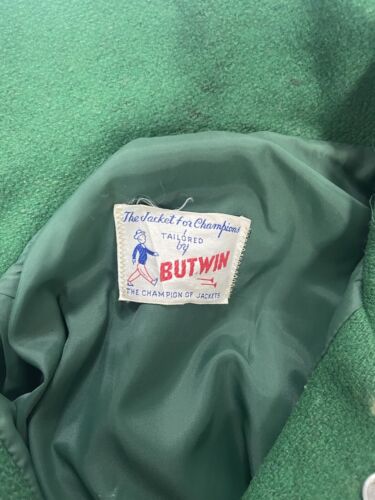 Vintage Mayfield Butwin Wool Sailor Cheerleader Varsity Jacket Size Small