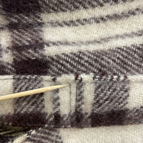 Vintage Wool Plaid Shirt Jacket Size Medium Talon Zip 70s