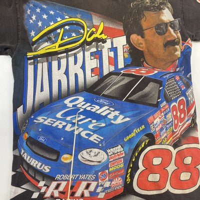 Vintage Dale Jarrett Racing T-Shirt Size Medium NASCAR 90s