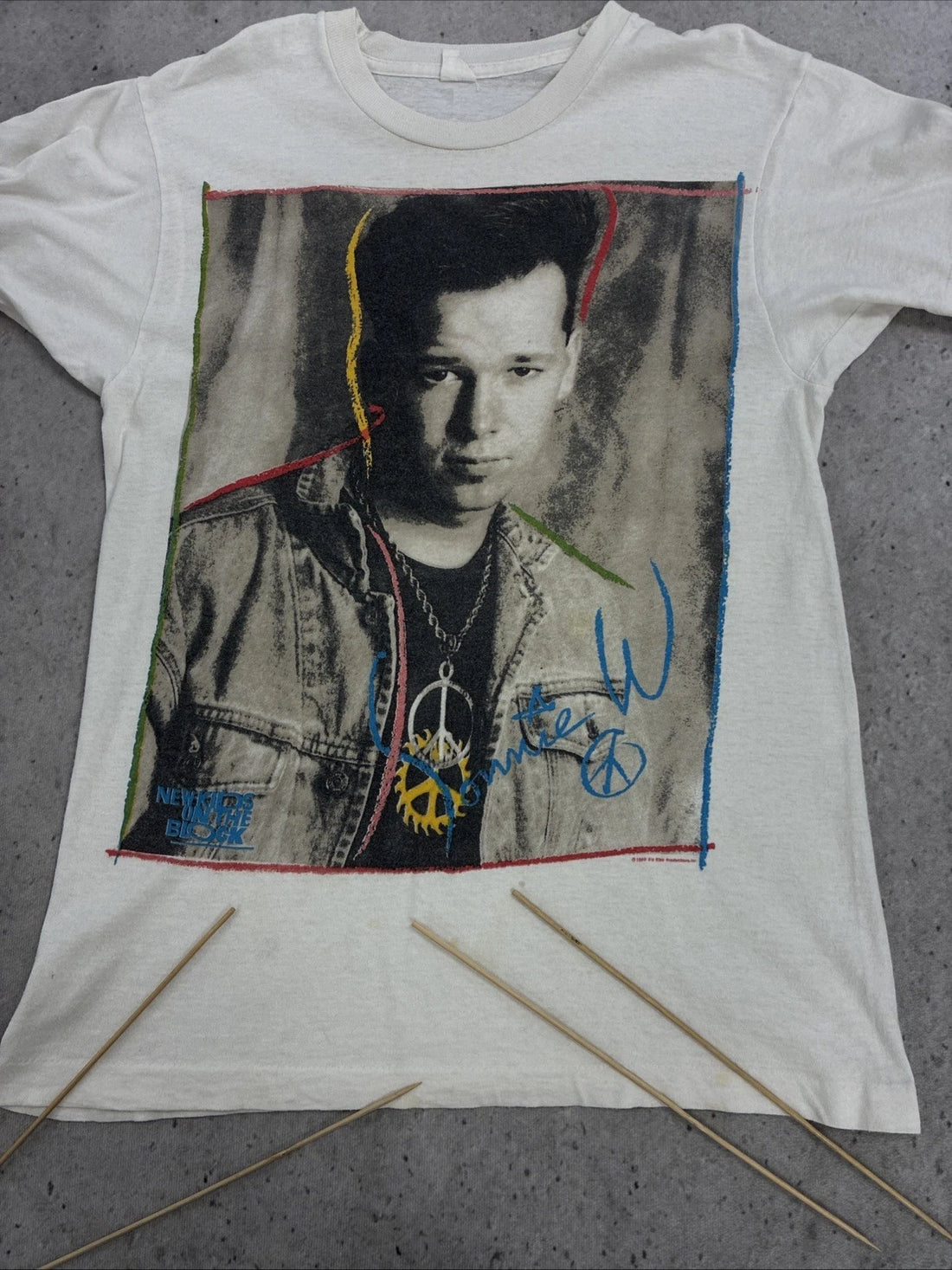 Vintage New Kids On The Block Donnie W Music T-Shirt Size Medium