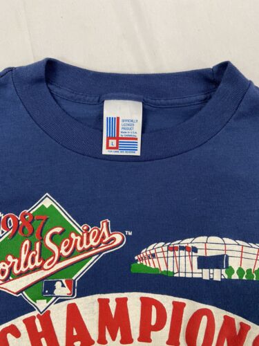 Vintage 80s Minnesota Twins Baseball T-Shirt Medium 1987 World Series  Champion