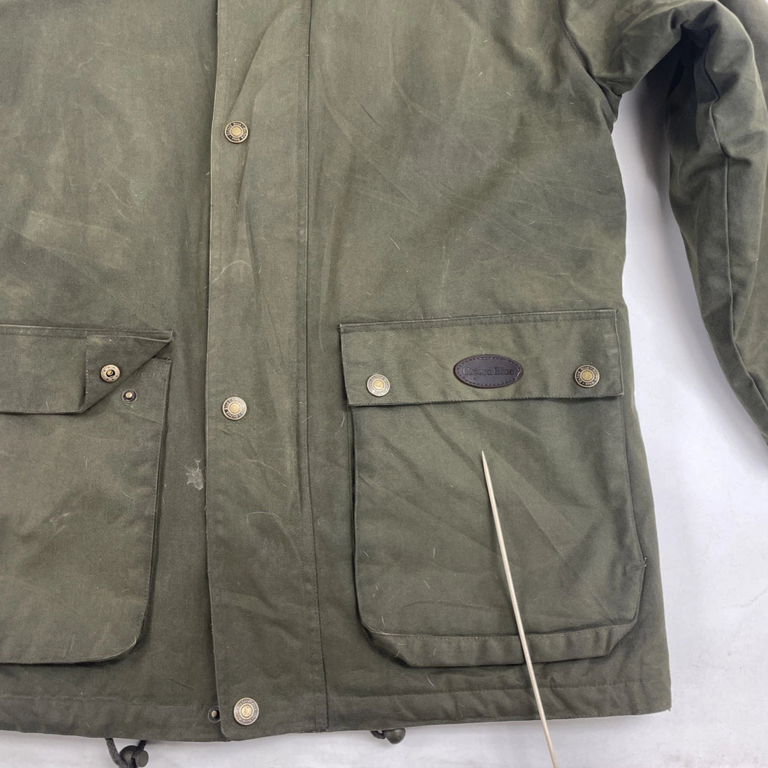 Oxford Blue Wax Barn Coat Chore Work Jacket Size Small England