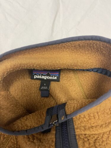 Patagonia Fleece Jacket Size Large Brown Full Zip