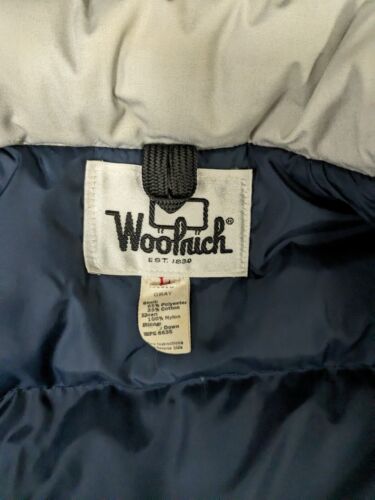Vintage Woolrich Parka Coat Jacket Size Large Gray Down Insulated