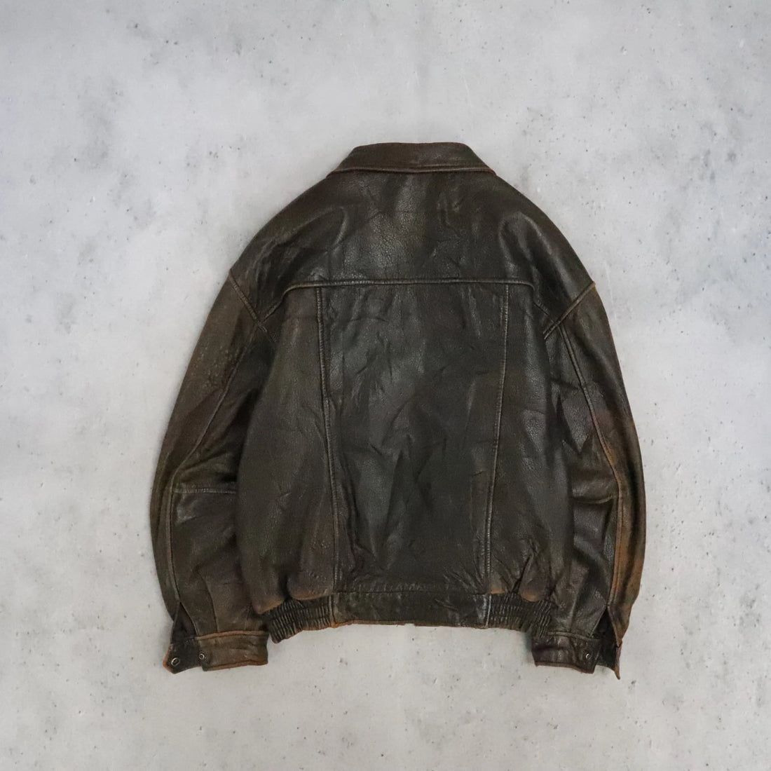 Vintage Hunt Club Leather Bomber Jacket Size Large