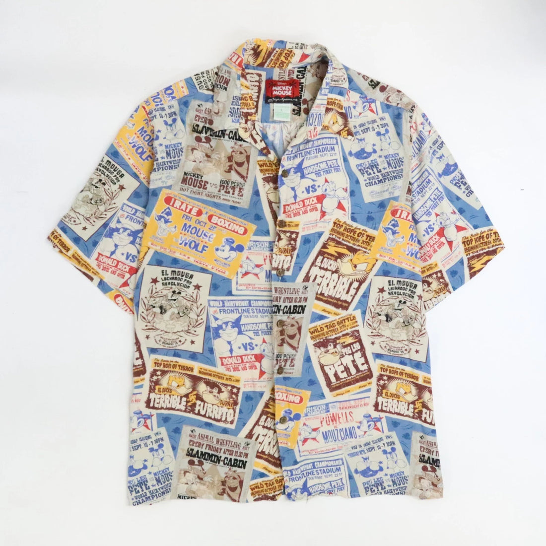 Mickey Mouse Disney Reyn Spooner Hawaiian Shirt Size Large