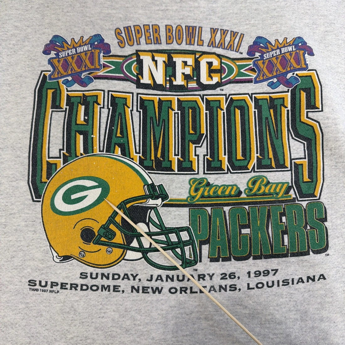 Vintage Green Bay Packers Super Bowl XXXI Sweatshirt Crewneck Size XL 90s NFL