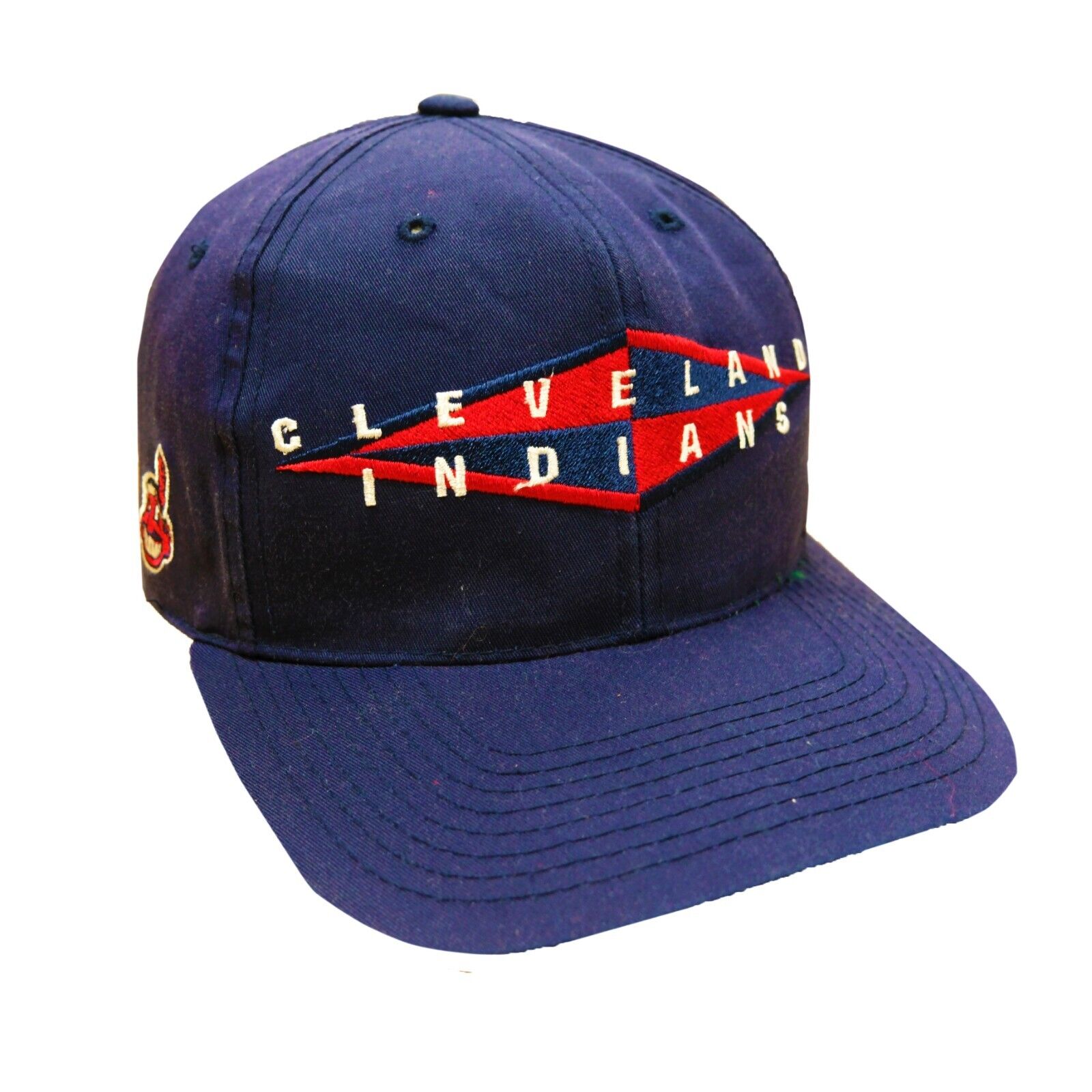 Vintage Cleveland Indians Annco Snapback Hat Navy OSFA 90s MLB