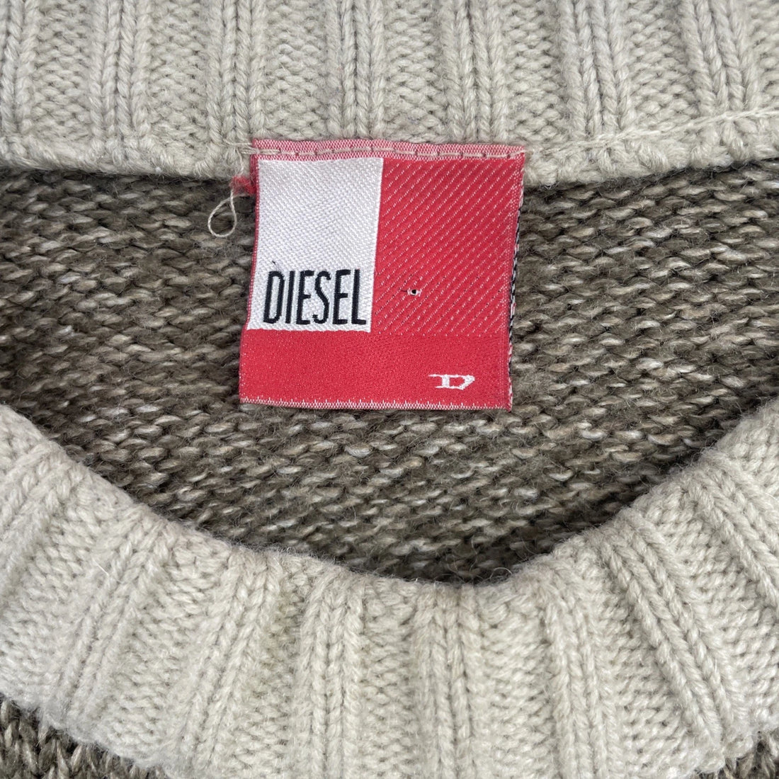 Vintage Diesel Crewneck Sweater Size Large Brown Y2K