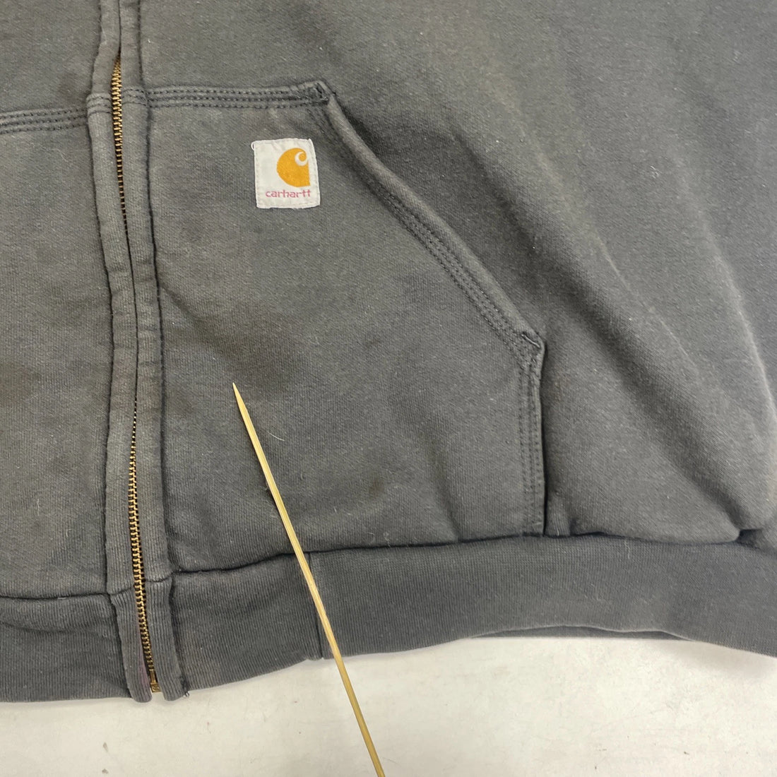 Carhartt Thermal Lined Sweatshirt Hoodie Size XL Black