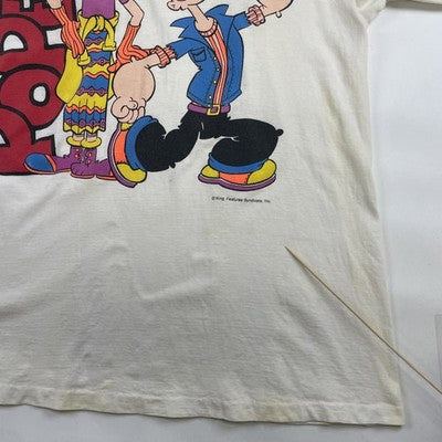 Vintage Popeye T-Shirt Size XL Double Sided 90s