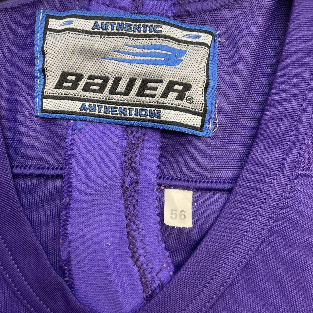 Vintage Calgary Flames Authentic Bauer Jersey Size 56 Purple NHL