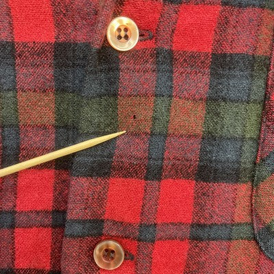 Vintage Pendleton Wool Board Button Up Shirt Size Large Red Plaid