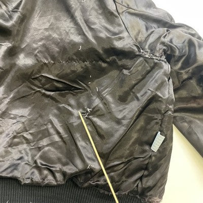 Vintage Schott Leather Bomber Jacket Size 44 Black