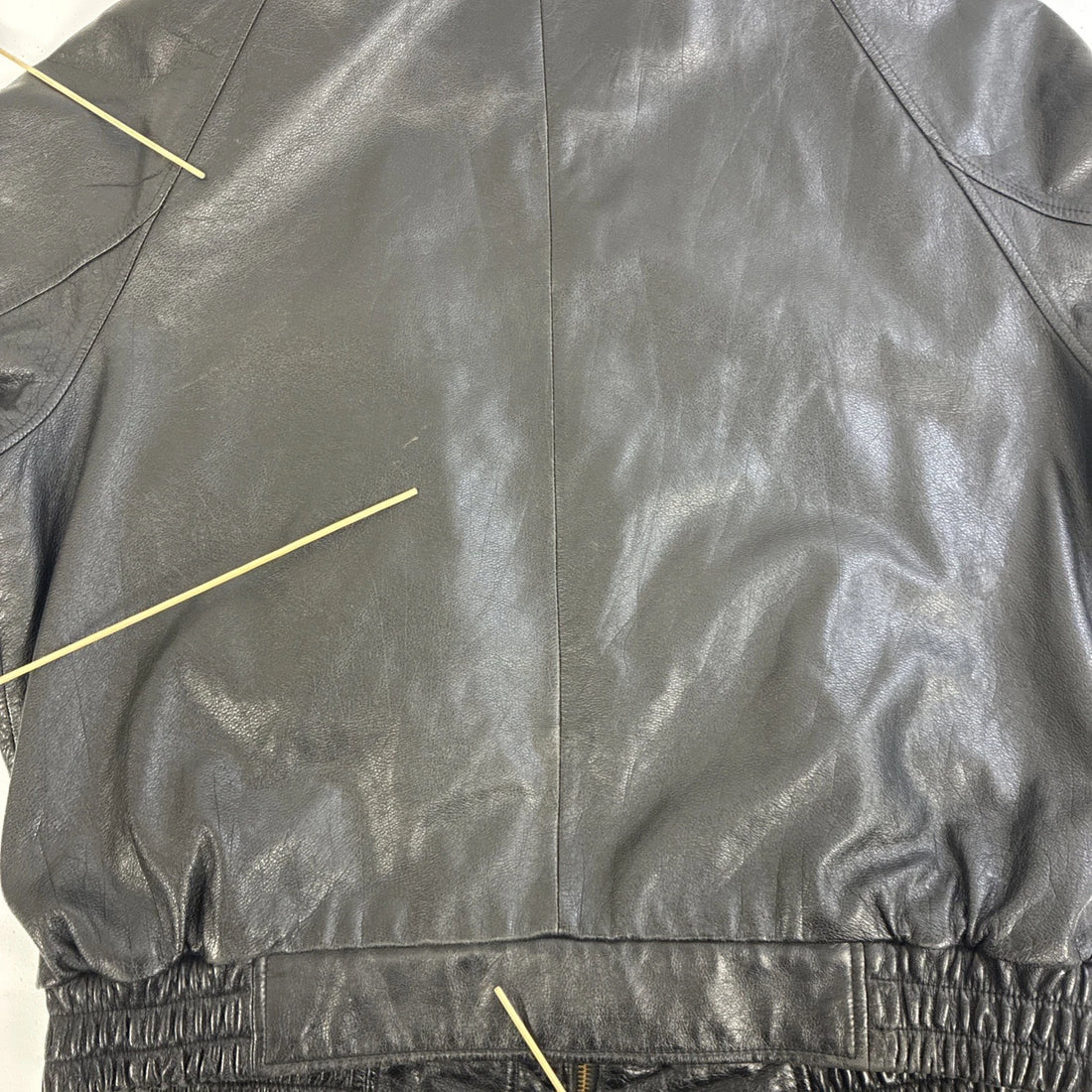 Vintage London Fog Leather Bomber Jacket Size Large Black