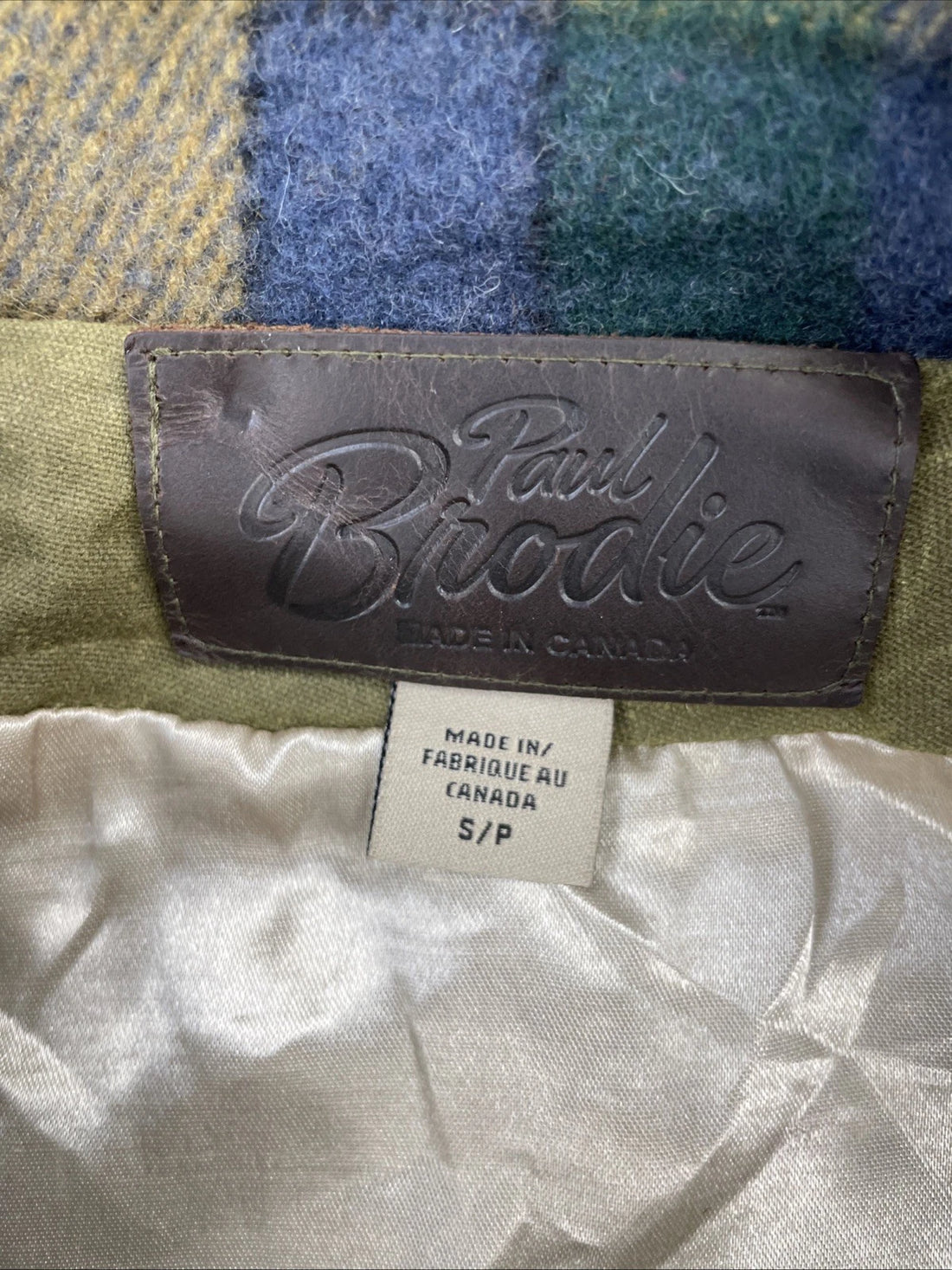 Vintage Paul Brodie Waxed Cotton Coat Jacket Size Small Green
