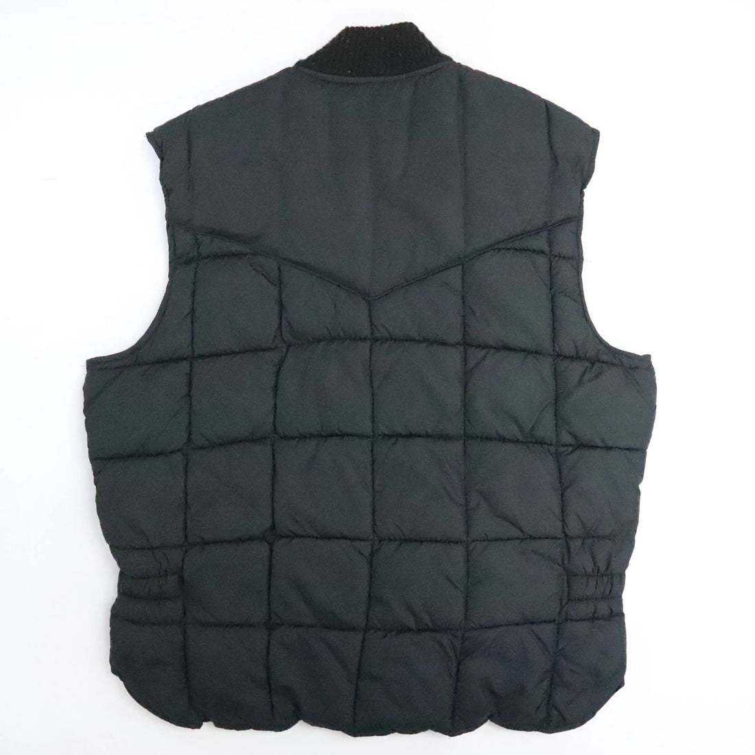 Vintage Walls Western Quilted Puffer Vest Jacket Size Large Tall Black Insulated