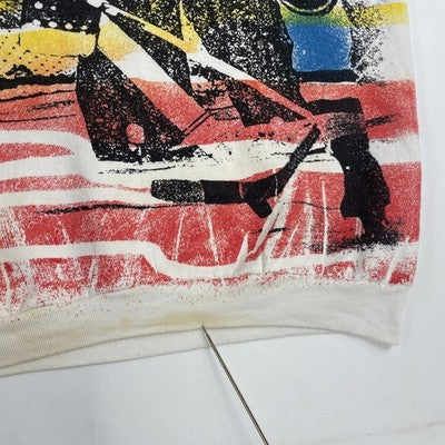 Vintage Hockey Goalie Crewneck Sweatshirt Size XL All Over Print 90s