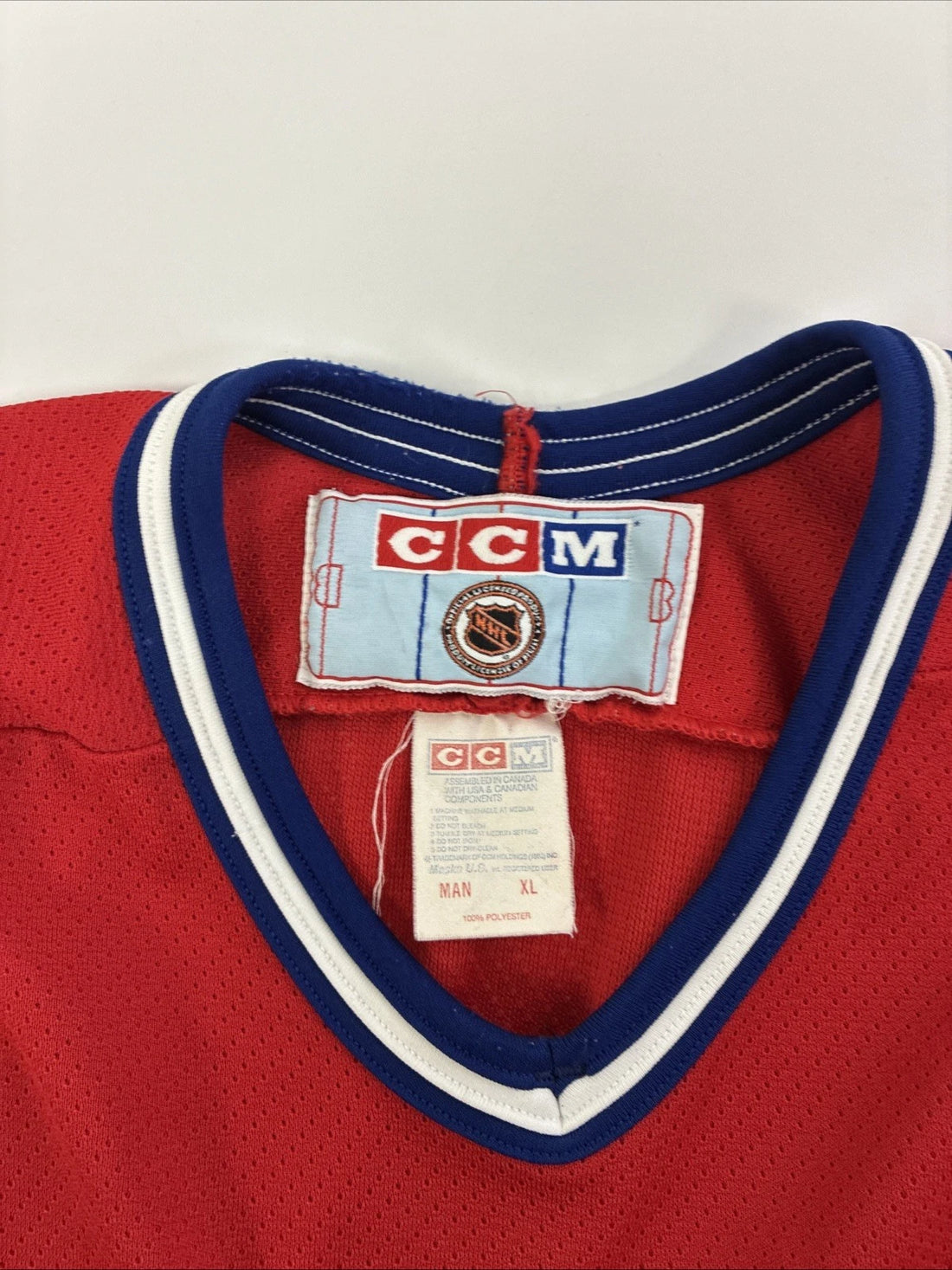 Vintage Montreal Canadiens CCM Hockey Jersey Size XL NHL